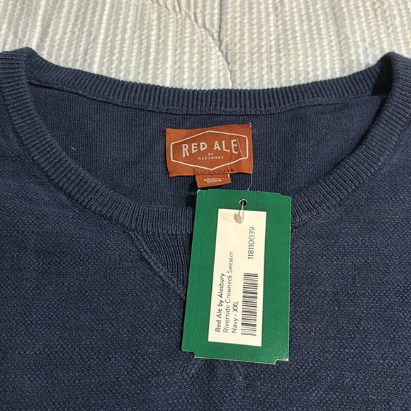 Red Ale by Alesbury Men’s Riverside Crewneck Sweater Navy size xxl - Picture 2 of 11
